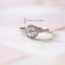18ct White Gold Diamond Halo Cluster Ring 0.76ct