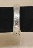 Classic Vintage Sterling Silver Hinged Bangle – Birmingham 1966