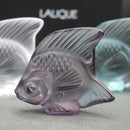 New Lalique: Dusk purple fish seal/sculpture