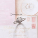 18ct White Gold Diamond Halo Cluster Ring 0.76ct