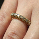 18ct gold seven stone half eternity diamond ring