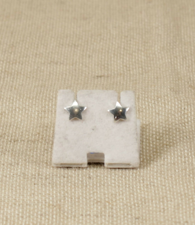Silver Star Ear Studs