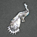 Peacock brooch