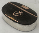 Early 19th Century Rose Gold, White Metal & Tortoiseshell Naval Snuff Box with Applied Fouled Anchor.