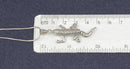 Cute & Finely Made Sterling Silver Gecko Pendant & 16" Snake Chain
