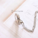 9ct White Gold Floating Diamond Heart