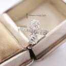 Edwardian 18ct White Gold & Diamond Fancy 2 Stone