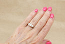 Silver & Fire Opal Trilogy Ring