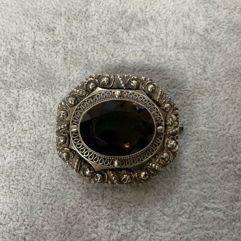 Theodor Fahrner silver gilt brooch