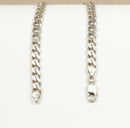 Silver Flat Curb Link Necklace Chain