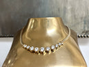Vintage Christian Dior Gold Plated & Crystal Necklace