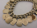 Vintage 1960s Silver Shield Souvenir Travel Charm Bracelet 28 Charms 62 grams