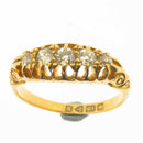 Edwardian 18ct Gold 5 Stone Diamond Ring 0.30 Carat Original Box