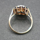 9ct gold opal and sapphires cluster ring