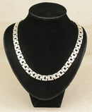 Stunning Heavy Vintage Sterling Silver Geometric Y-Link Necklace