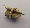 Antique Victorian Edwardian Novelty Silver Guilt Umbrella on Roll Charm