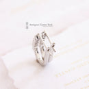 18ct White Gold Diamond 5 Stone Half "Hoop" Earrings
