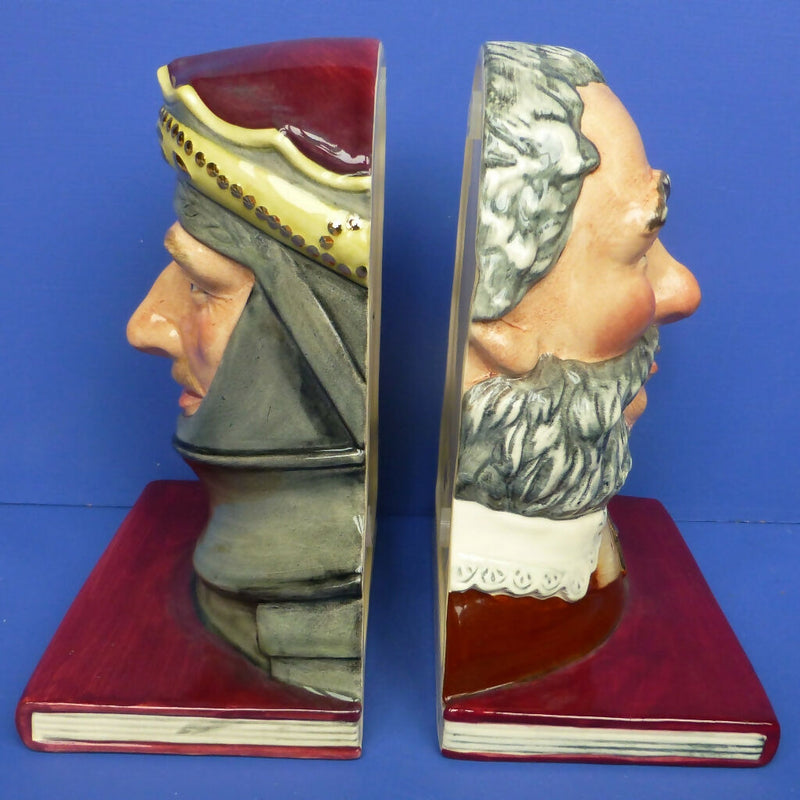 Royal Doulton Pair of Bookends - Henry V & Falstaff