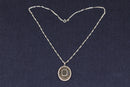 Dazzling Sterling Silver & Midnight Blue Sapphire Pendant & Silver Chain