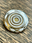 Modern Mid Century Swedish 1969 830 Silver Sporrog & Company Modernist Shield Brooch