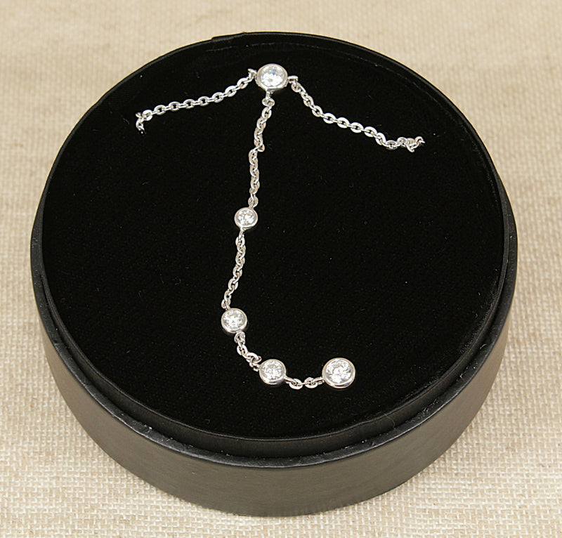 Silver & White Crystal Necklet by Jasper Conran