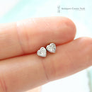 18ct White Gold Heart Cut Diamond Single Stone Earrings