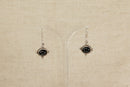 Silver & Black Star Diopside Dropper Earrings