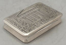 Austrian Silver Theseus Temple Snuff Box. Vienna 1848, 2.7 troy ounces.
