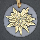 New Lalique: 2026 gold stamped crystal edelweiss Christmas ornament