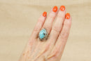 Silver & Large Turquoise Ring