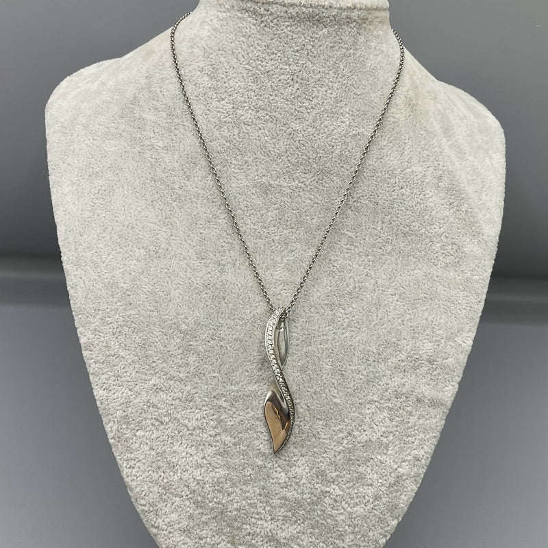 Jasper Conran silver and CZ pendant