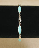 Beautiful Silver & Turquoise Bracelet – 7¼” Stamped 925