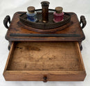 HMS Foudroyant, 1897 Wreck Salvaged Oak and Copper Inkstand.