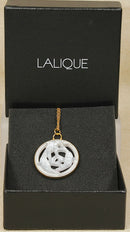 Classic Lalique Hirondelles Three Swallows Crystal Pendant – Vermeil Gold on Silver
