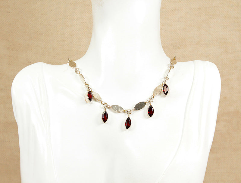 Silver & Almandine ‘Studio’ Necklace