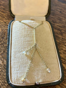 Mid Century Modern 1950’s 8ct Gold Northern European 4.5g Drop Necklace