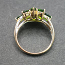 9ct gold chrome diopside and diamond cluster ring