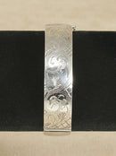 Vintage Solid Silver Hinged Bangle