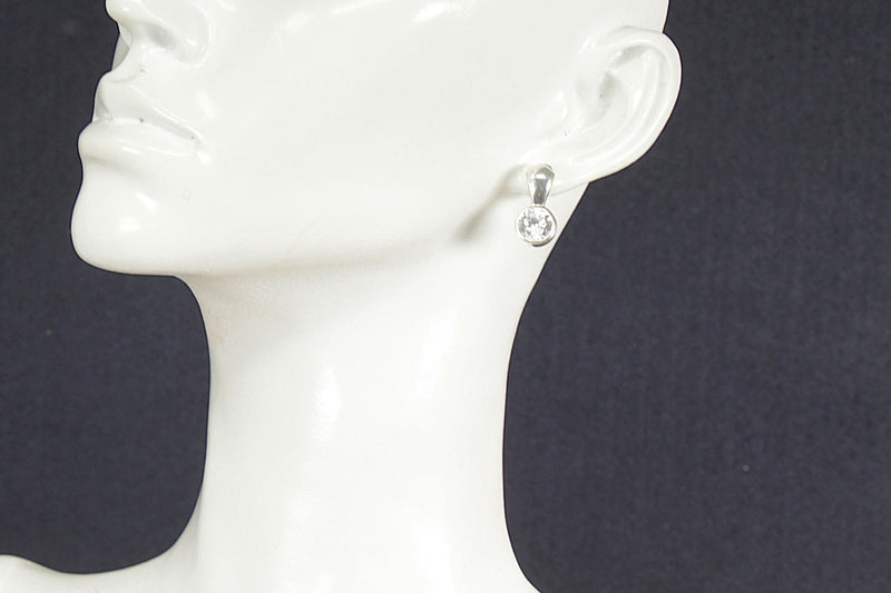 Silver & Crystal Ear Studs