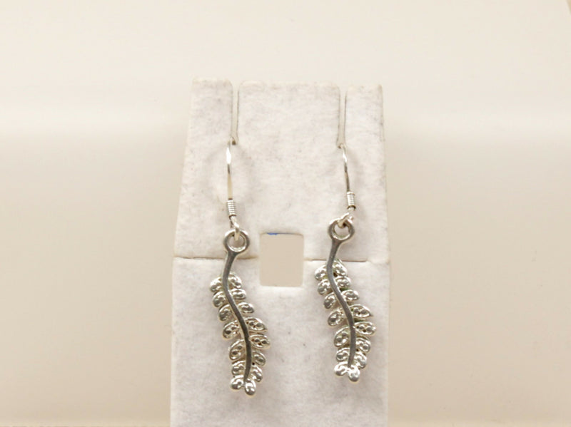 Silver Fern Leaf Earrings