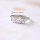 Platinum Princess Cut Diamond 1.45cts Three Stone Ring