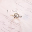 Platinum Diamond Halo Cluster Ring 0.65ct