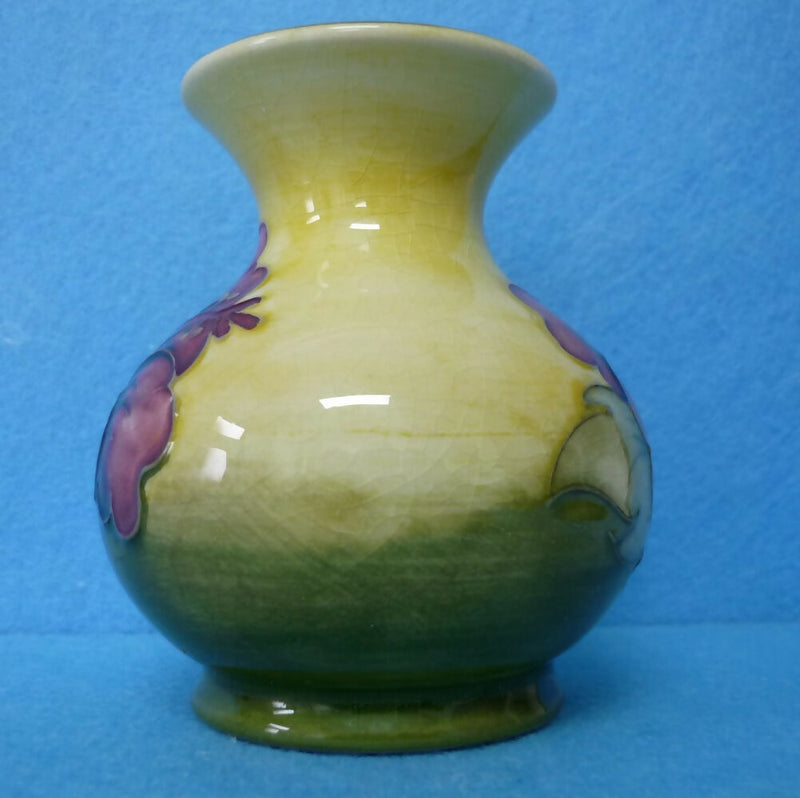 A Moorcroft Vase in the Hibiscus Design - Paper Label to Base