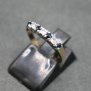 9ct gold 7 stone sapphire and diamond ring