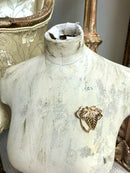 Vintage Christian Dior Gold Plated Leaf Brooch