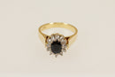 18ct Gold Sapphire & Diamond ‘Diana’ Ring