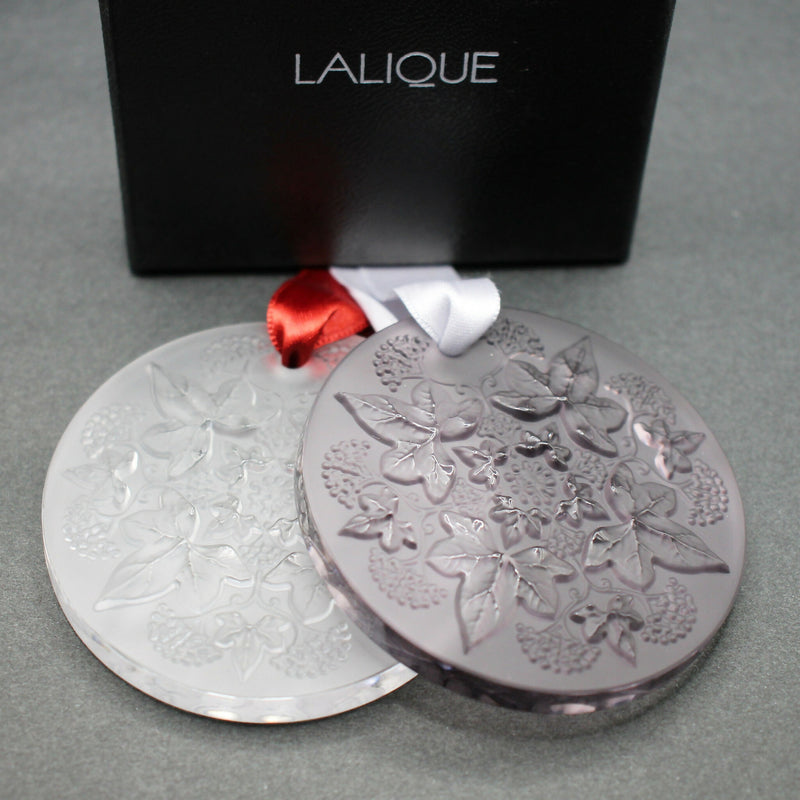 New-Lalique-2024-Dusky-purple-crystal-Lierre-Christmas-ornament-24i015a