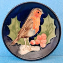 A Moorcroft Pin Dish in the Robins Design by Sally Tuffin