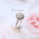 9ct White Gold Diamond Flower Halo Cluster 0.50ct