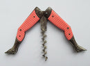Antique Edwardian c.1900's Ladies Legs Pocket Corkscrew/Pink Stripes